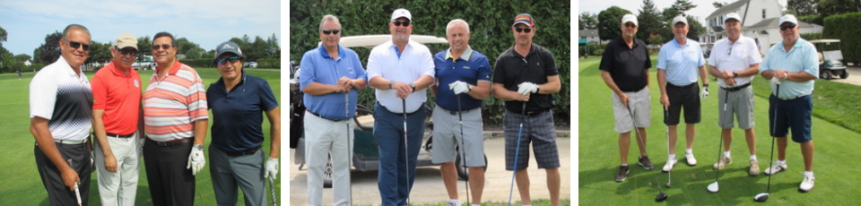 Banner image featuring photos from the 2017 Long Island golf outing