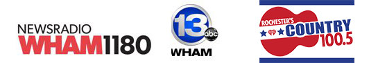 wham radio, wham13, country 100.5 logos