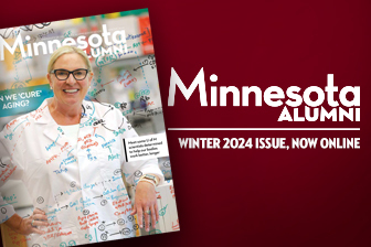 Winter 20254 magazine cover with photo of UMN alumnus Shannon Brooks