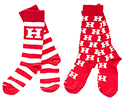 UHart striped socks and H socks