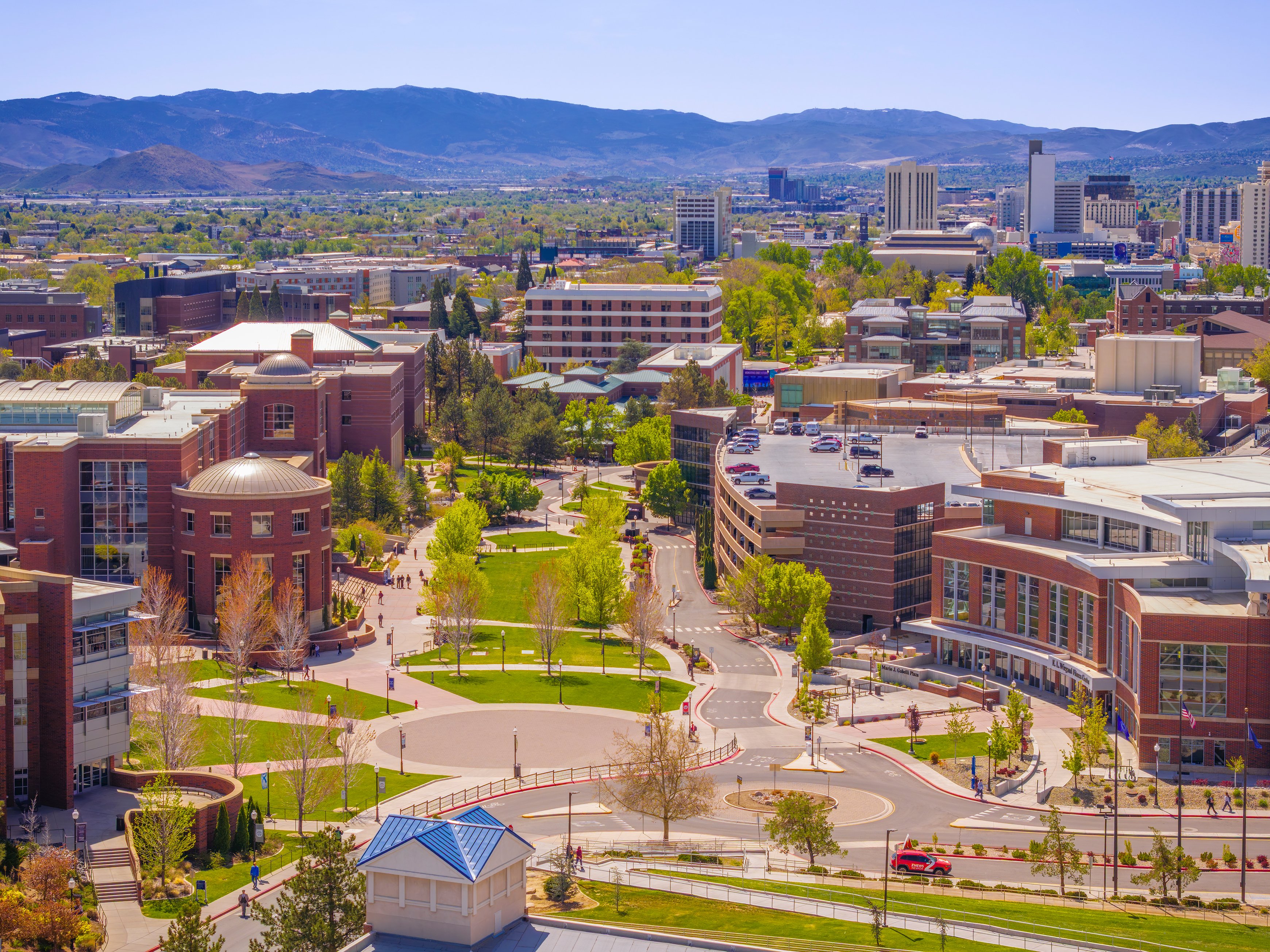 Overhead view of UNR Campus